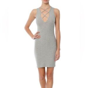 LNA Gray Fitted Tank Dress Size Small